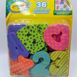 Crayola Foam Bath Letters & Numbers in 36 Bold Colors Fun Learning in the Tub